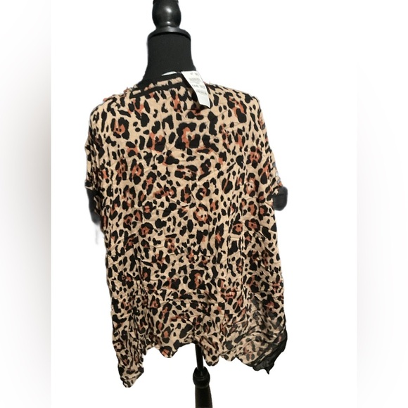 INC International Concepts Leopard Print Kimono / Cardigan One Size NWT - Picture 3 of 6
